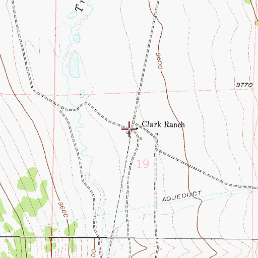 Topographic Map of Clark Ranch, CO