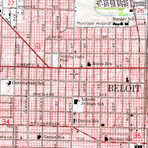 Topographic Map of Free Methodist Church (historical), WI