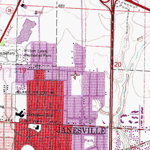 Topographic Map of Georgetown Park, WI