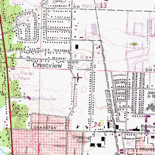 Topographic Map of Good Shepherd Lutheran Church, WI