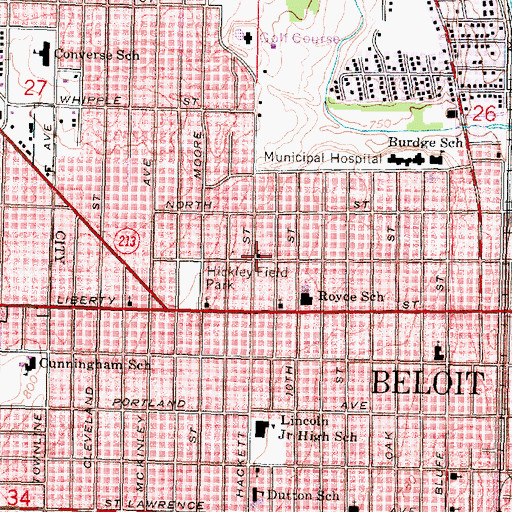 Topographic Map of House of Worship, WI