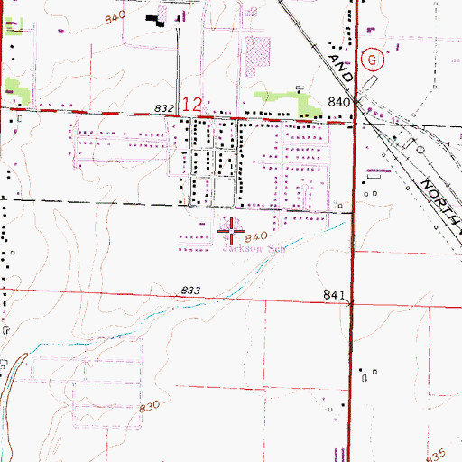 Topographic Map of Jackson Elementary School, WI