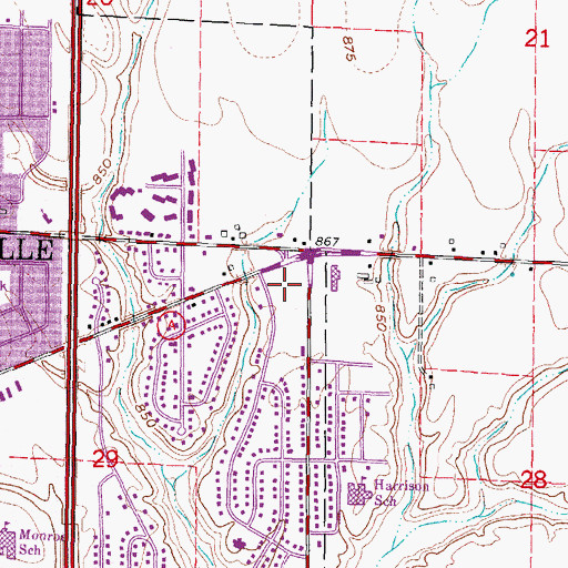 Topographic Map of Janesville Medical Center, WI