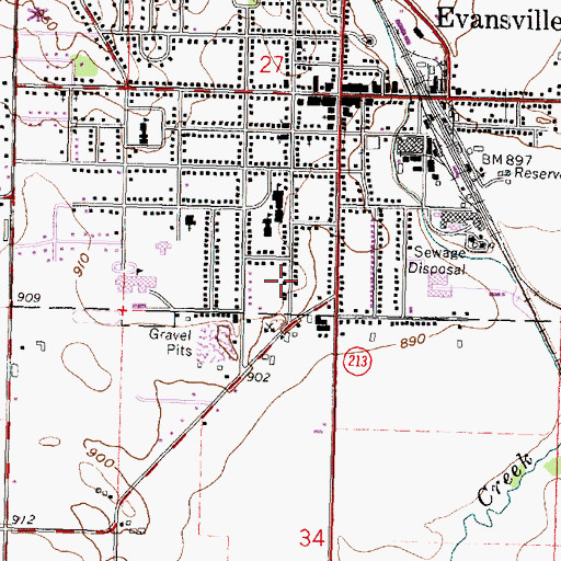 Topographic Map of Leota School for Girls, WI