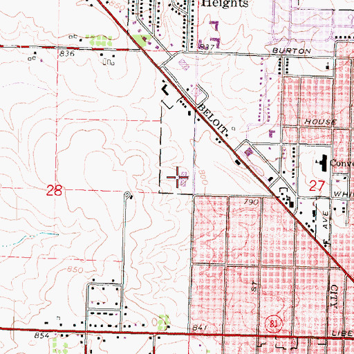 Topographic Map of McNeel Intermediate School, WI