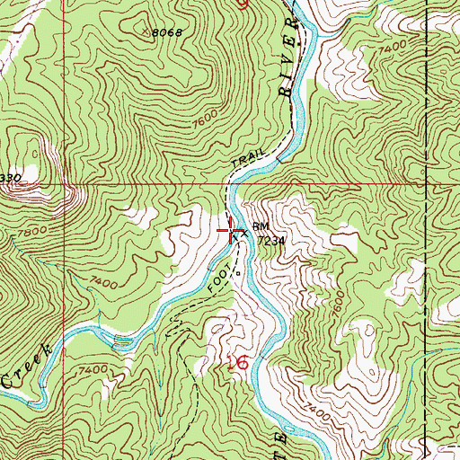 Topographic Map of Tarryall Creek, CO