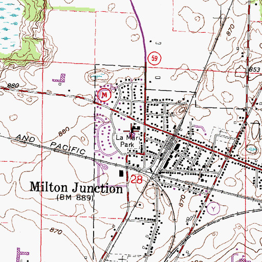 Topographic Map of West Elementary School, WI
