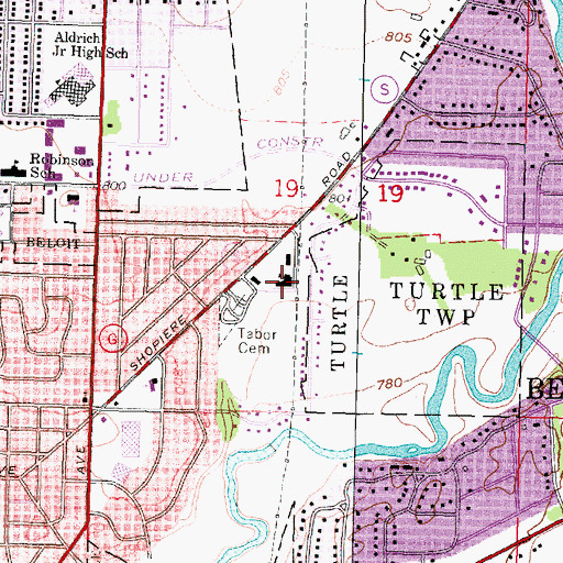 Topographic Map of Our Lady of the Assumption School, WI