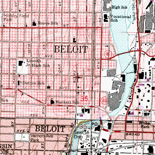 Topographic Map of Our Savior Lutheran Church, WI