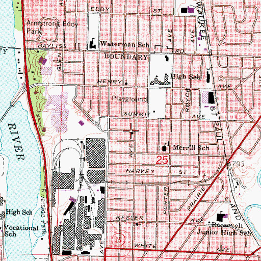 Topographic Map of Pentecostal Church of God, WI