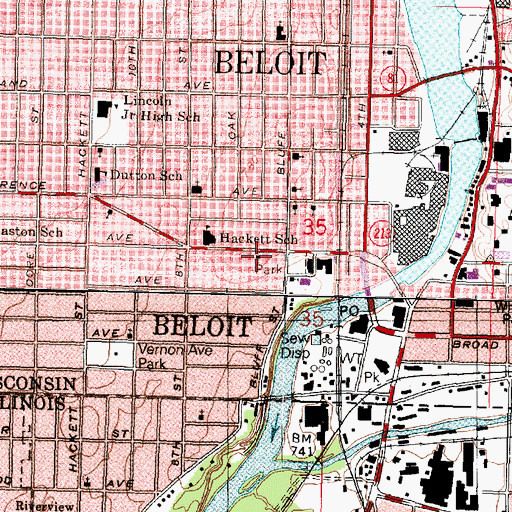 Topographic Map of Peoples Church, WI