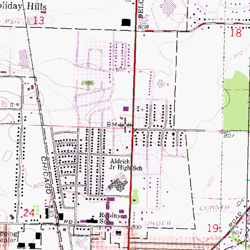 Topographic Map of Redeemer Evangelical Covenant Church, WI