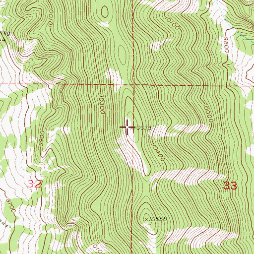 Topographic Map of Reinecker Ridge, CO