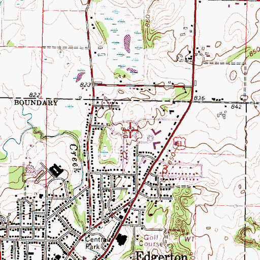 Topographic Map of Saint Joseph Catholic Church, WI