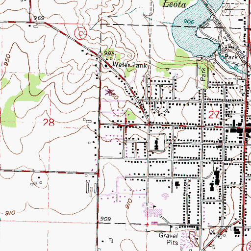 Topographic Map of Seventh Day Adventist Church, WI
