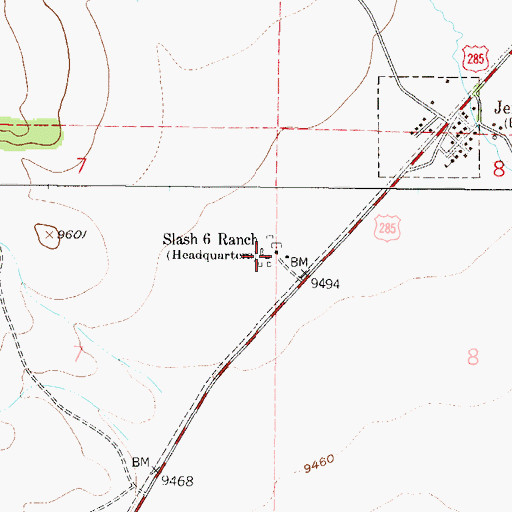 Topographic Map of Slash 6 Ranch, CO