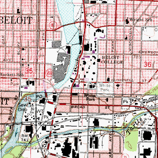 Topographic Map of Smith Observatory, WI