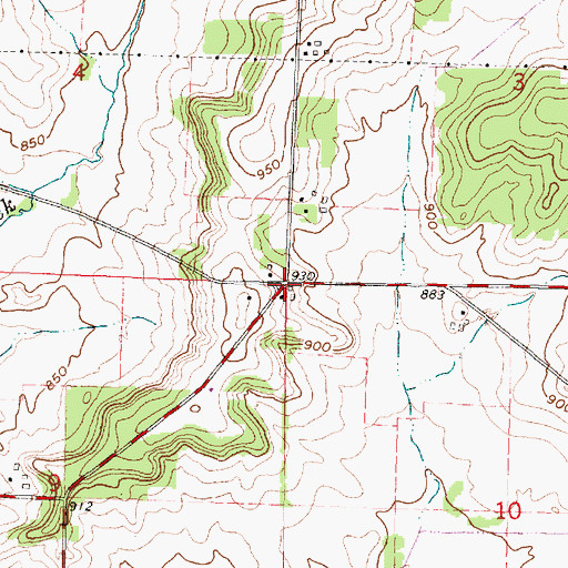 Topographic Map of Spring Valley, WI