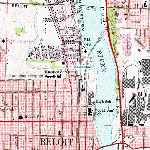 Topographic Map of The Israel of Gods Church (historical), WI
