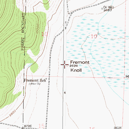 Topographic Map of Fremont Knoll, CO