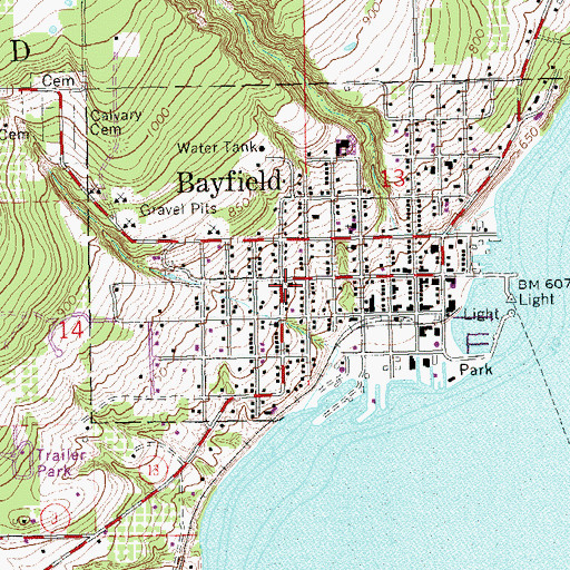 Topographic Map of Faith Baptist Church, WI