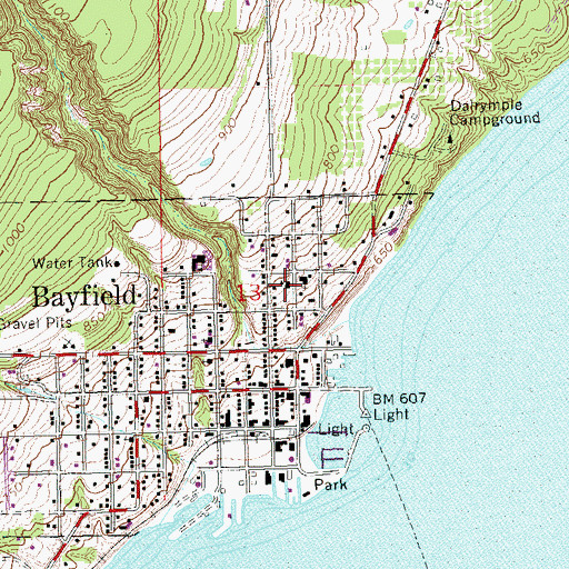 Topographic Map of Holy Family-Saint Francis School, WI