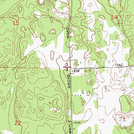 Topographic Map of Maple Grove School (historical), WI