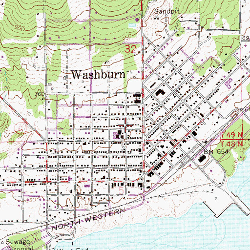 Topographic Map of Messiah Lutheran Church, WI