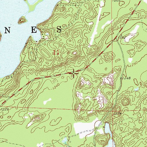 Topographic Map of Pease School (historical), WI