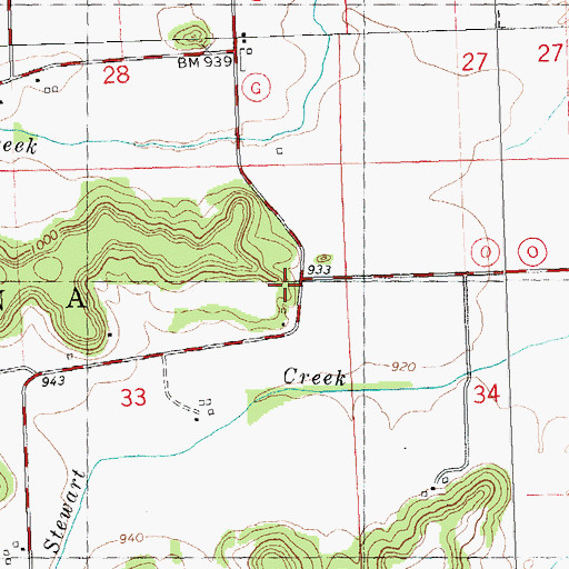 Topographic Map of Alton School (historical), WI