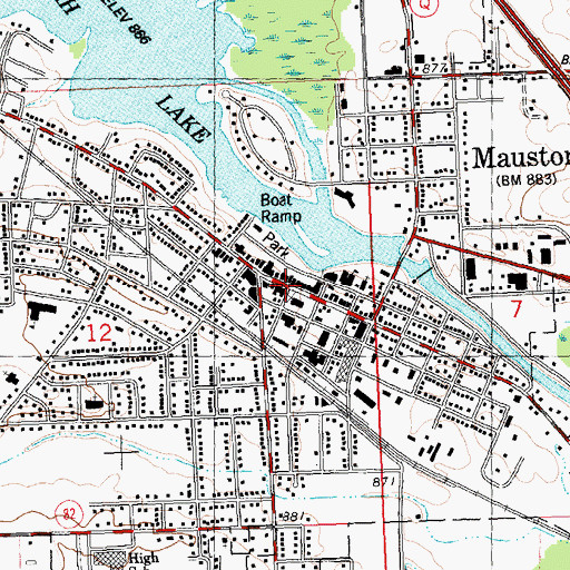Topographic Map of First Methodist Episcopal Church (historical), WI