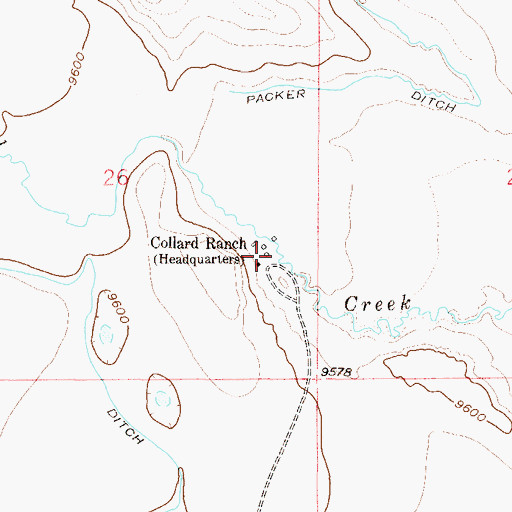 Topographic Map of Collard Ranch, CO