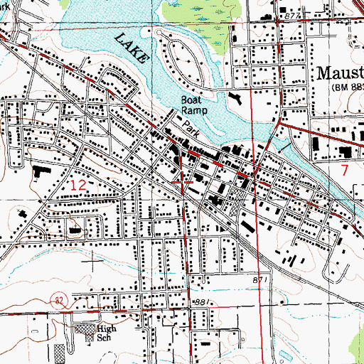 Topographic Map of First Presbyterian Church, WI
