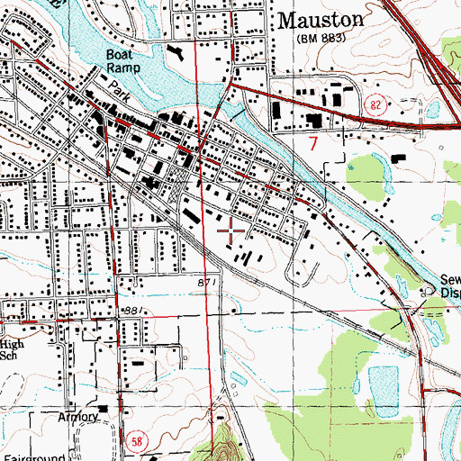 Topographic Map of Jones Park, WI