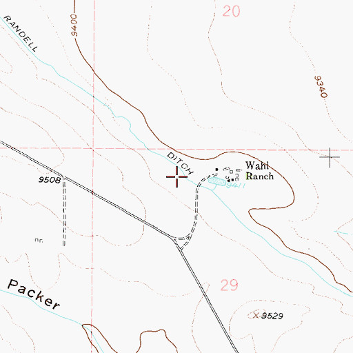 Topographic Map of Randell Ditch, CO