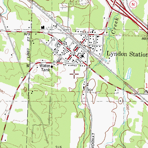 Topographic Map of Lyndon Station Elementary School, WI