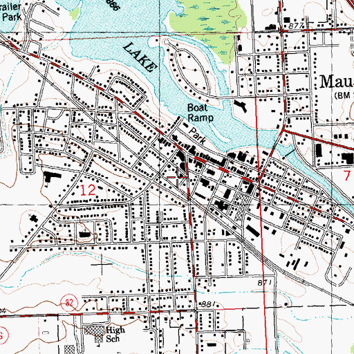 Topographic Map of Mauston Public Hospital (historical), WI