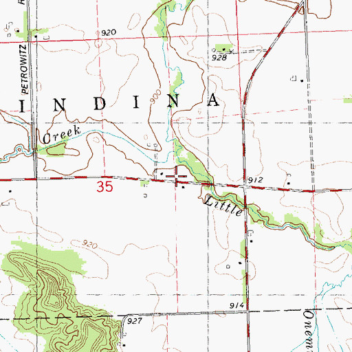 Topographic Map of Rock Valley School (historical), WI