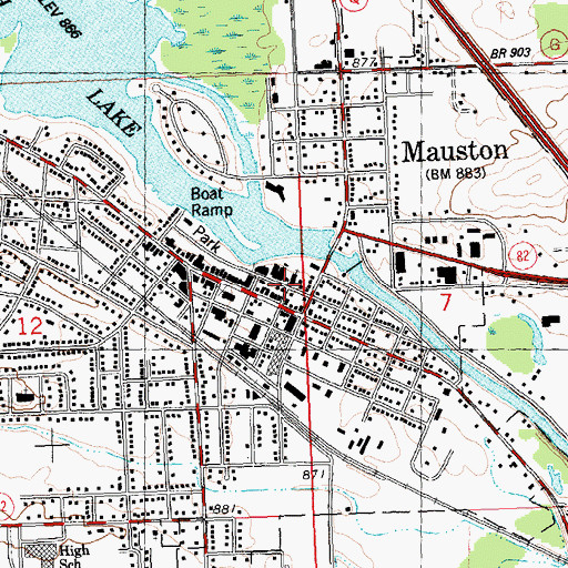 Topographic Map of Saint Patrick Catholic Church, WI