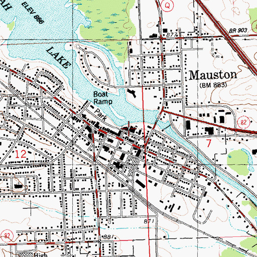 Topographic Map of Saint Patrick Elementary School, WI