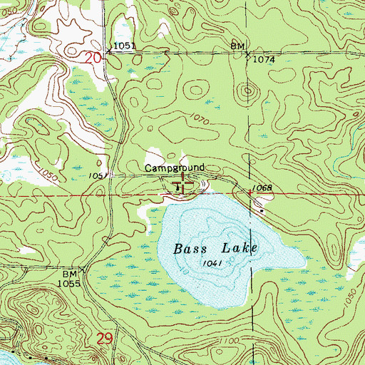 Topographic Map of Delta Civilian Conservation Corps Camp (historical), WI