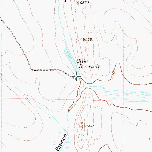 Topographic Map of Cline Reservoir, CO