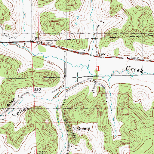 Topographic Map of Jarvis Valley, WI