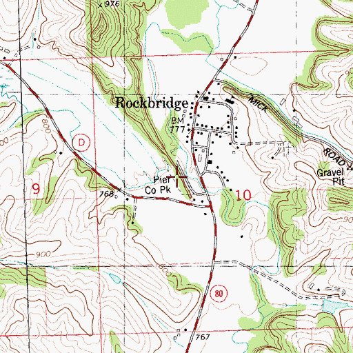 Topographic Map of Pier County Park, WI