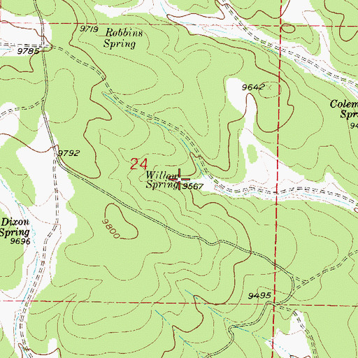 Topographic Map of Willow Spring, CO