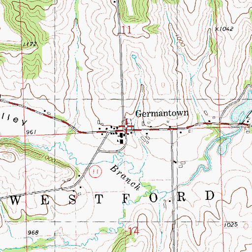 Topographic Map of Saint Anthony Cemetery, WI