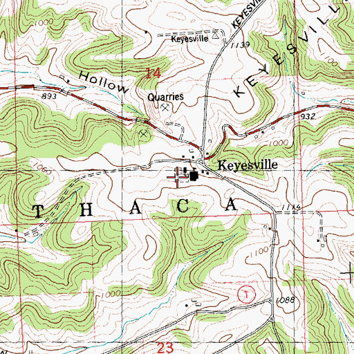 Topographic Map of Saint Marys Cemetery, WI