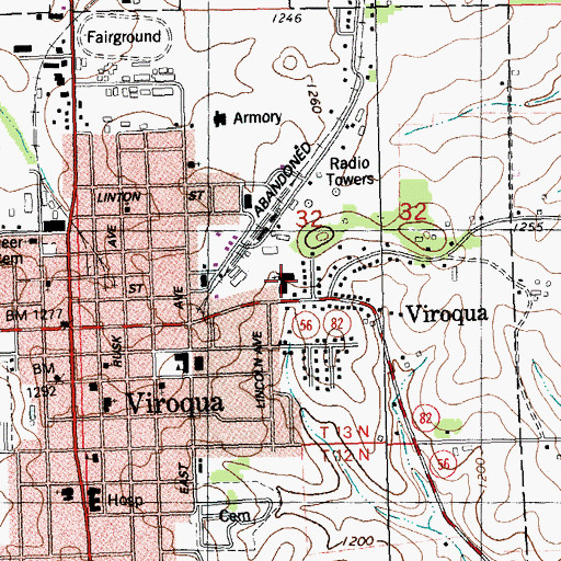 Topographic Map of Bethlehem Baptist Church, WI