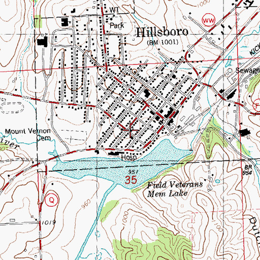 Topographic Map of First Congregational Church, WI