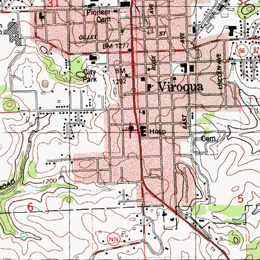 Topographic Map of Good Shepherd Lutheran Church, WI